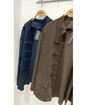 Chaqueta antelina Militar - Chaquetas Tallas Grandes