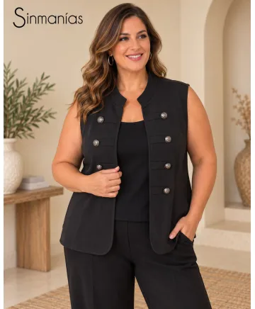 Chaleco antelina Militar - Chalecos Tallas Grandes