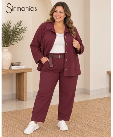 Pantalon goma Paz - Pantalones Tallas Grandes
