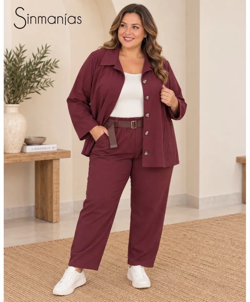 Pantalon goma Paz - Pantalones Tallas Grandes