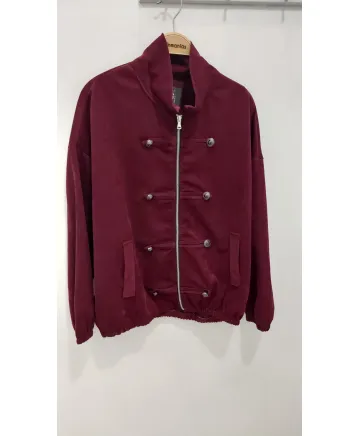 Chaqueta cremallera militar - Ropa tallas grandes mujer moderna