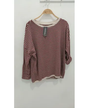Camiseta rayitas Baiona - Camisetas y Tops Tallas Grandes