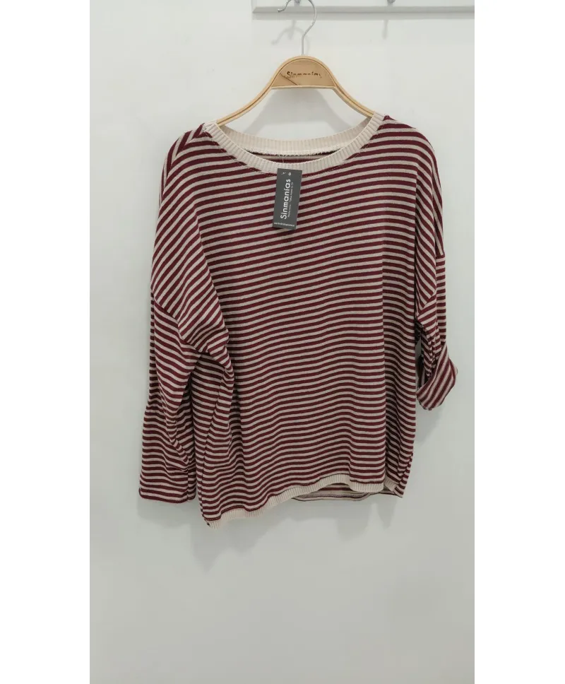 Camiseta rayitas Baiona - Camisetas y Tops Tallas Grandes