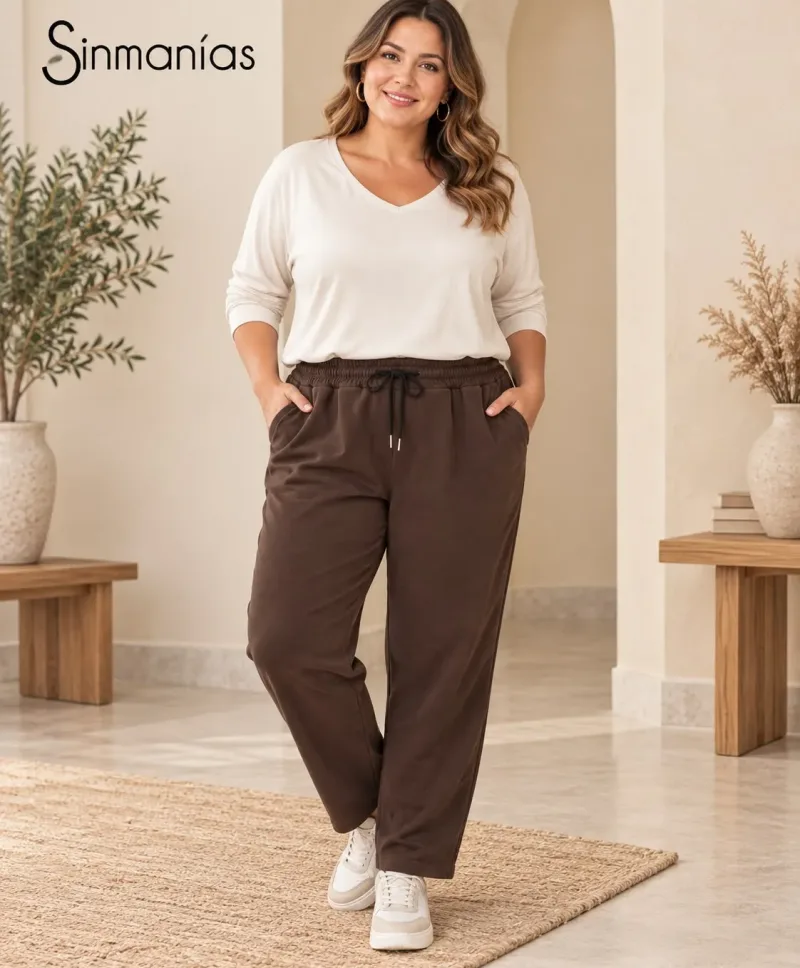 Pantalon antelina Laura - Pantalones Tallas Grandes