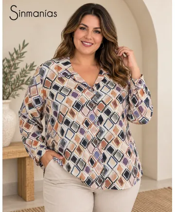 Blusa punto Inma - Blusas Tallas Grandes