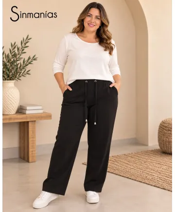 Pantalón negro Safor - Pantalones Tallas Grandes