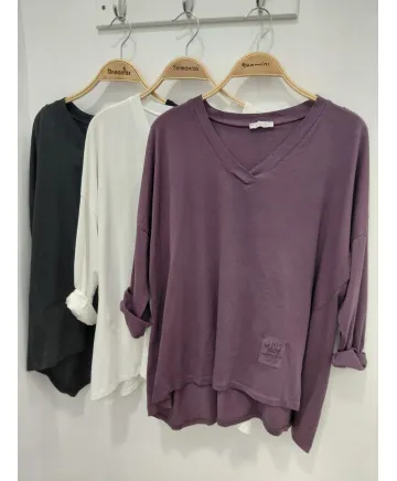Camiseta básica Natural - Camisetas y Tops Tallas Grandes