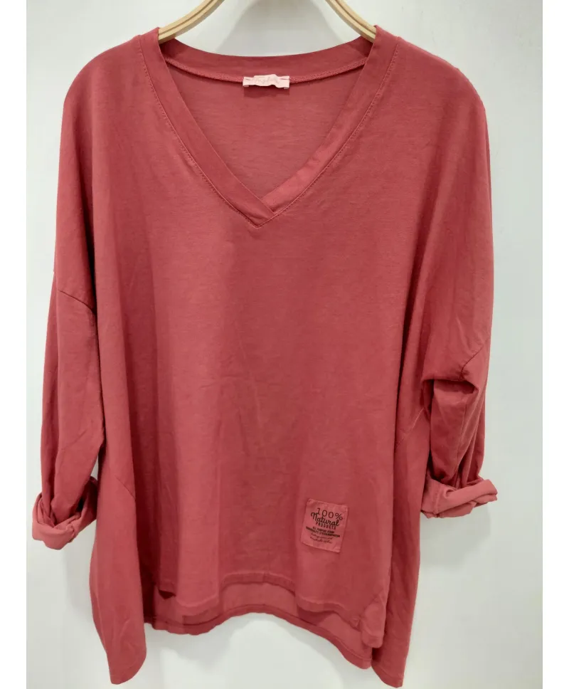 Camiseta básica Natural - Camisetas y Tops Tallas Grandes