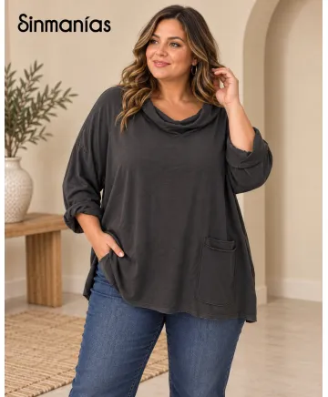 Blusa evase Avinyo - Blusas Tallas Grandes