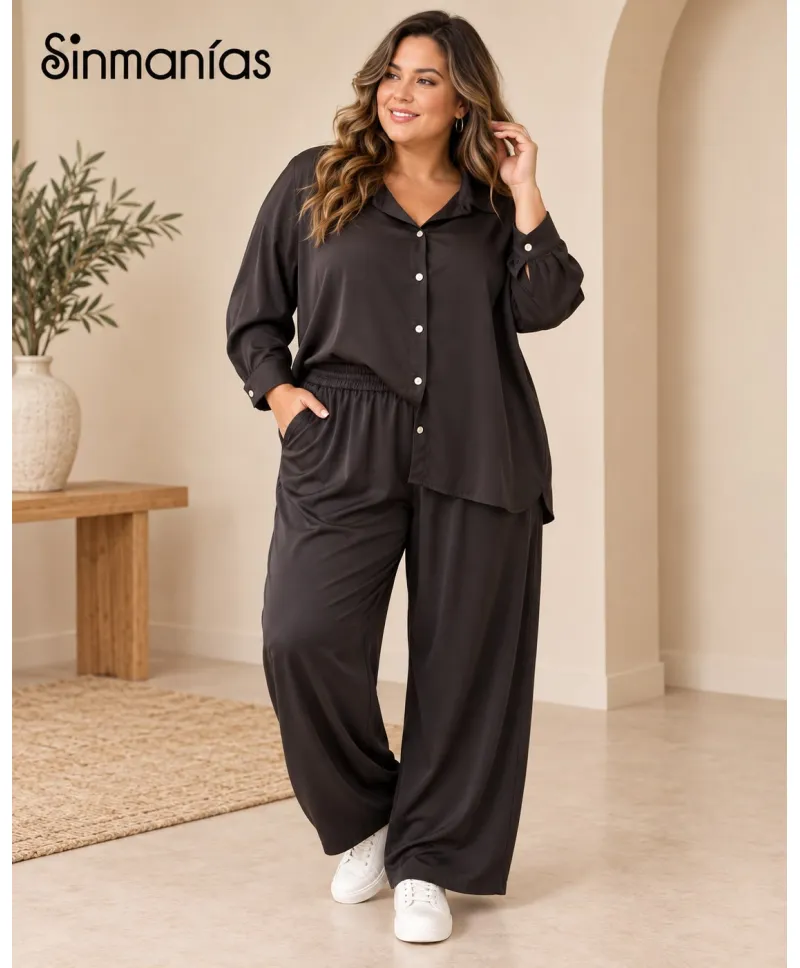 Conjunto raso Clasic - Conjuntos Tallas Grandes