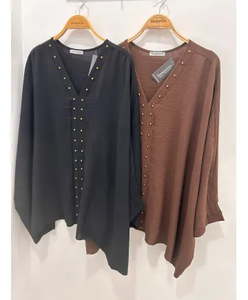 Blusa tachas Capa - Blusas Tallas Grandes