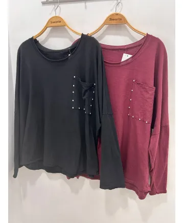 Camiseta bolsillo Tachitas - Camisetas y Tops Tallas Grandes