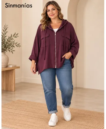 Chaqueta punto Capucha - Chaquetas Tallas Grandes