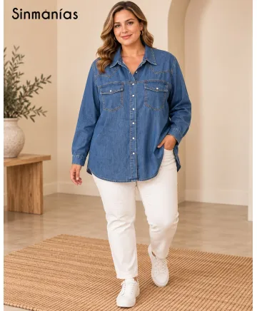 camisa tejana Sara - Camisas Tallas Grandes