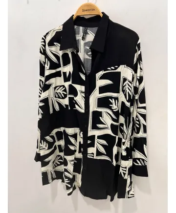 Camisa estampada Azucena - Camisas Tallas Grandes