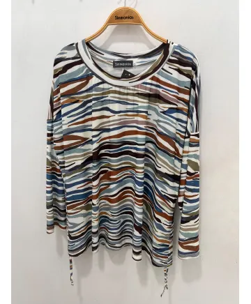 Camiseta frunce Fira - Camisetas y Tops Tallas Grandes