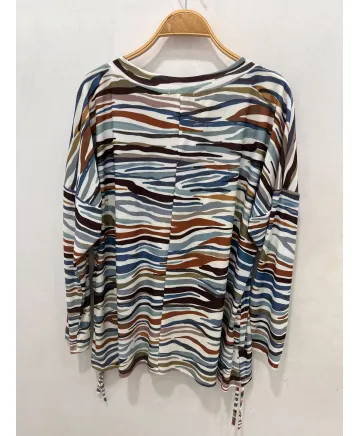 Camiseta frunce Fira - Camisetas y Tops Tallas Grandes