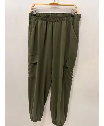Pantalón verde Elvira - Pantalones Tallas Grandes