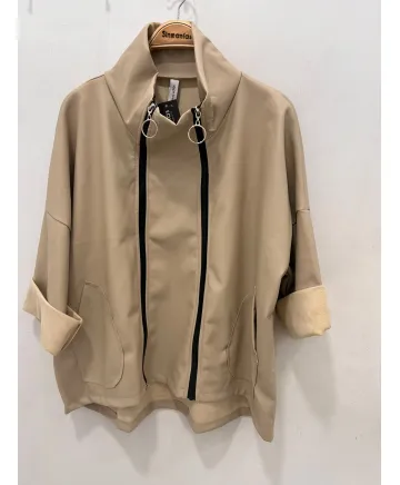 Chaqueta cremalleras Polipiel - Ropa tallas grandes mujer moderna