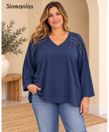 Camiseta punto Juncal - Camisetas y Tops Tallas Grandes