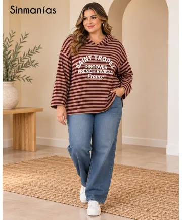 Camisata capucha Discover - Camisetas y Tops Tallas Grandes