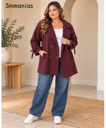 Abrigo casual Espiga - Abrigos y Parkas Talla Grande
