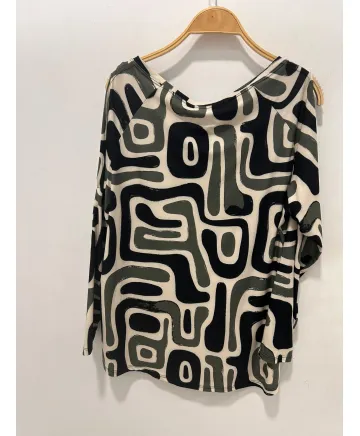 Camiseta hombros Laberinto - Camisetas y Tops Tallas Grandes