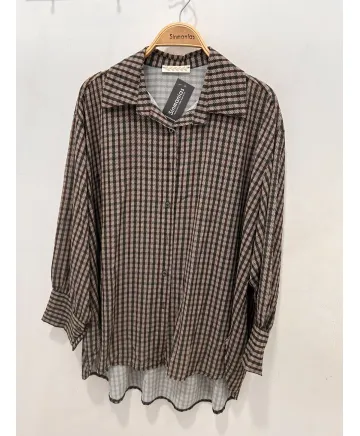 Camisa cuadros Perla - Camisas Tallas Grandes