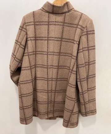 Abrigo cuadros Chimenea - Ropa tallas grandes mujer moderna