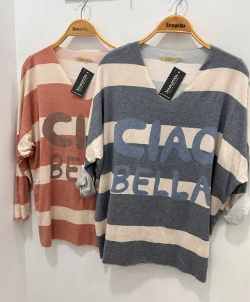 Jersey rayas Bella - Ropa tallas grandes mujer moderna