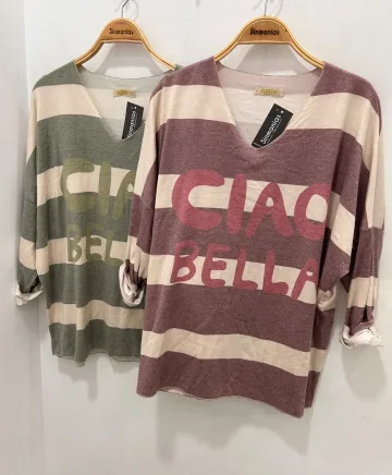 Jersey rayas Bella - Ropa tallas grandes mujer moderna
