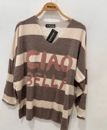 Jersey rayas Bella - Ropa tallas grandes mujer moderna