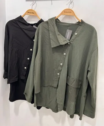 Camiseta diagonal Meli - Camisas Tallas Grandes