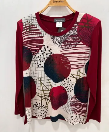 Camiseta granate Sol - Camisetas y Tops Tallas Grandes