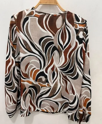 Blusa estampada Alamares - Blusas Tallas Grandes