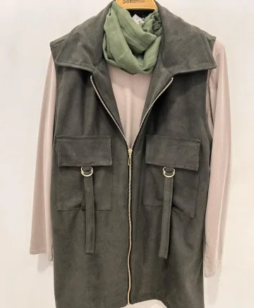 Chaleco verde Kone - Ropa tallas grandes mujer moderna